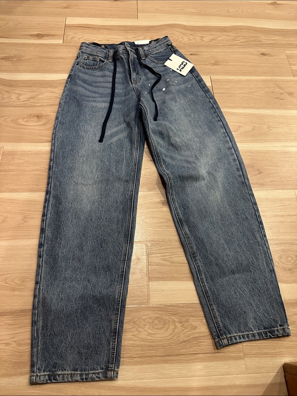 KBB by Kahlana Women’s Wide Leg Flare Jeans in Washed Blue